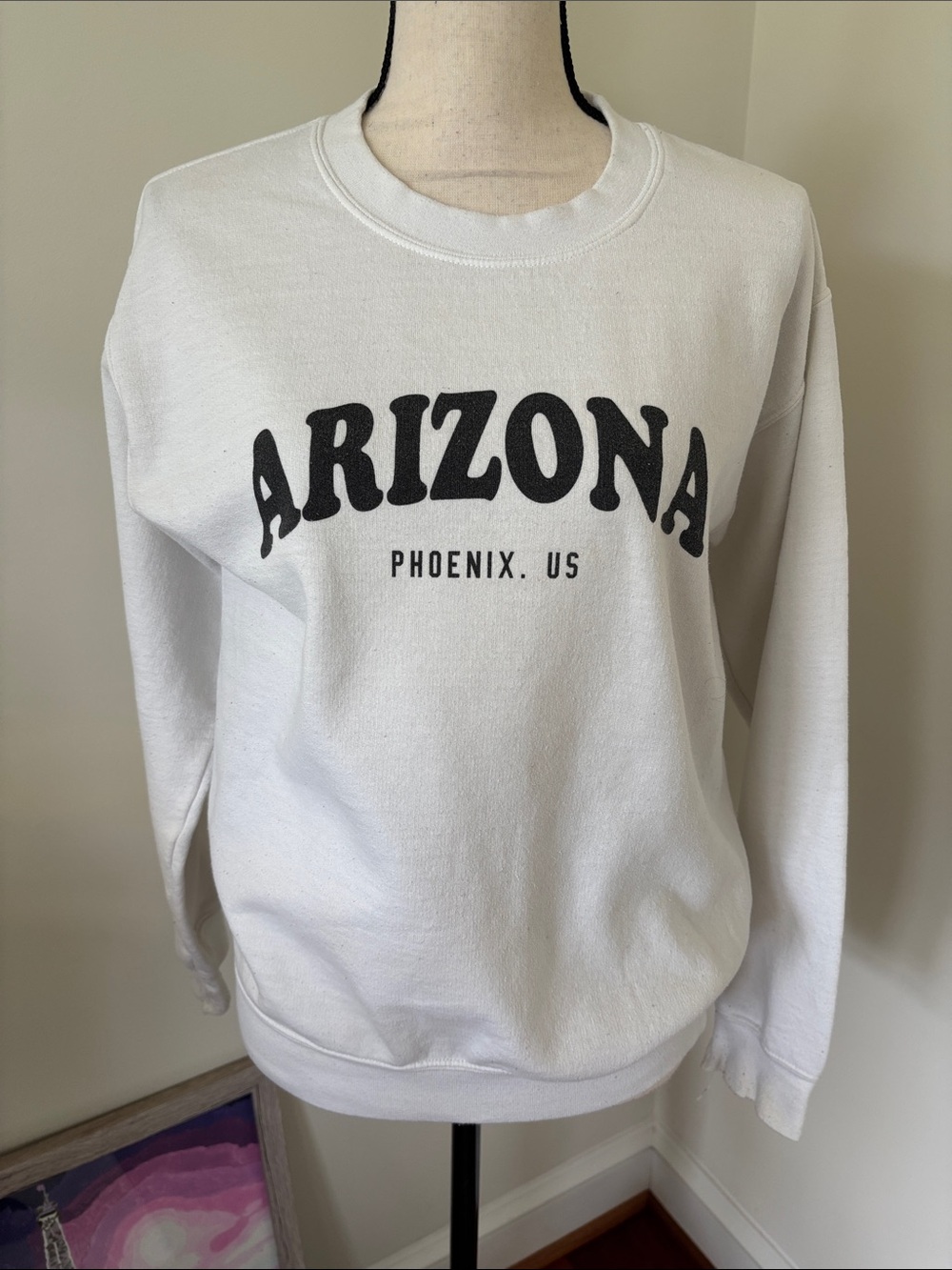 Nasty Gal Arizona White Crewneck Sweatshirt